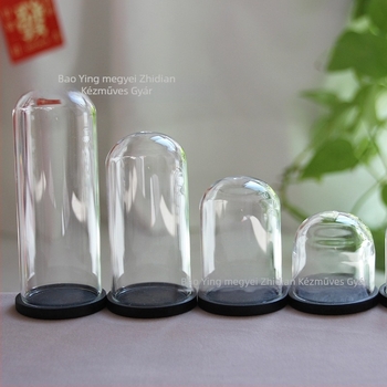 40 mm-es átlátszó üvegdóm mini tájakhoz és kívánságos üvegekhez – DIY dísz kristály fedél