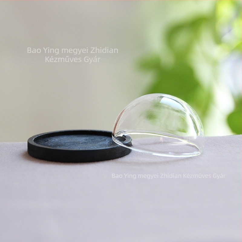 40 mm-es átlátszó üvegdóm mini tájakhoz és kívánságos üvegekhez – DIY dísz kristály fedél