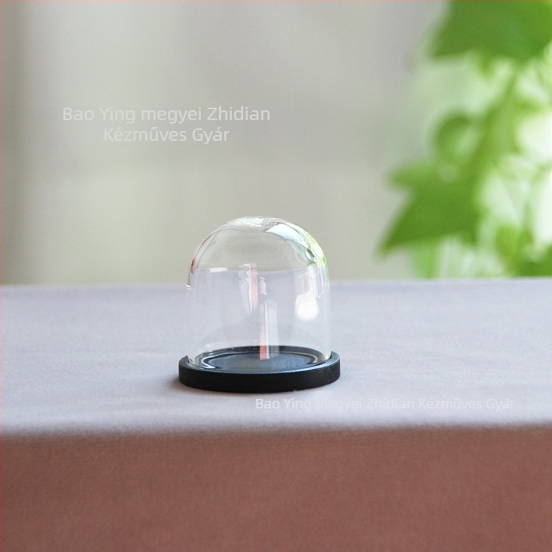 40 mm-es átlátszó üvegdóm mini tájakhoz és kívánságos üvegekhez – DIY dísz kristály fedél