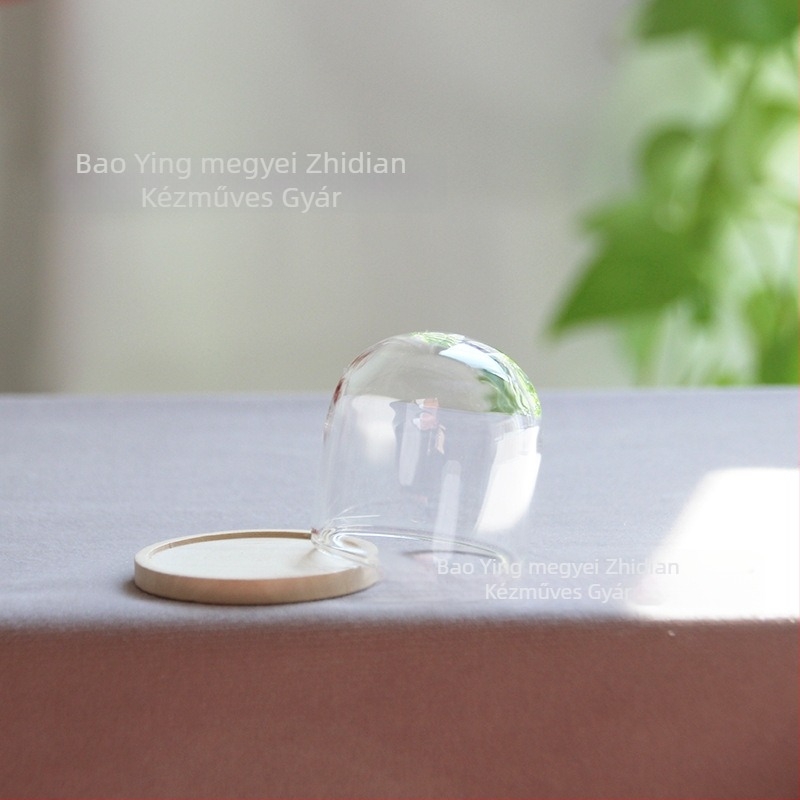 40 mm-es átlátszó üvegdóm mini tájakhoz és kívánságos üvegekhez – DIY dísz kristály fedél