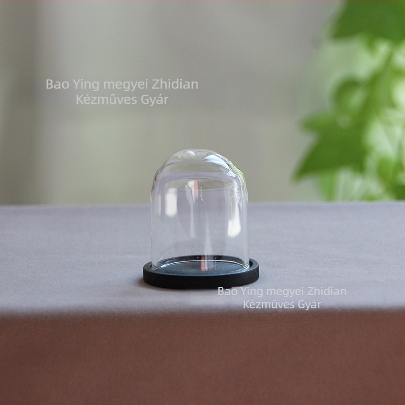 40 mm-es átlátszó üvegdóm mini tájakhoz és kívánságos üvegekhez – DIY dísz kristály fedél