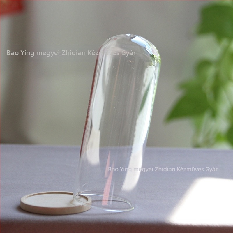 40 mm-es átlátszó üvegdóm mini tájakhoz és kívánságos üvegekhez – DIY dísz kristály fedél