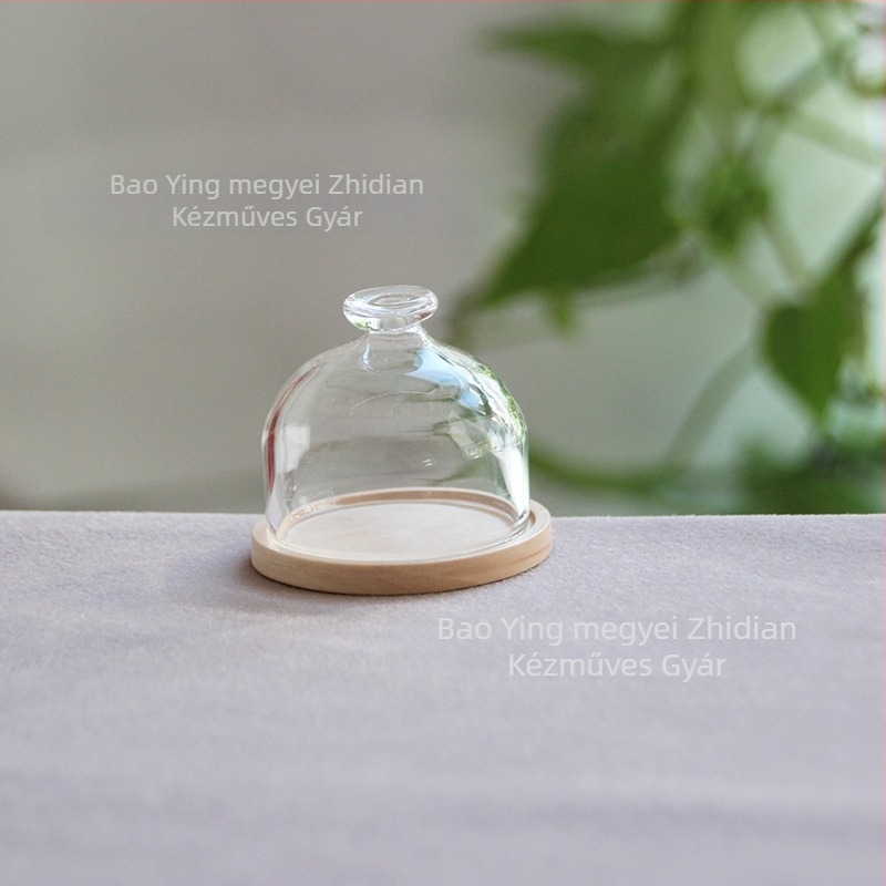 40 mm-es átlátszó üvegdóm mini tájakhoz és kívánságos üvegekhez – DIY dísz kristály fedél