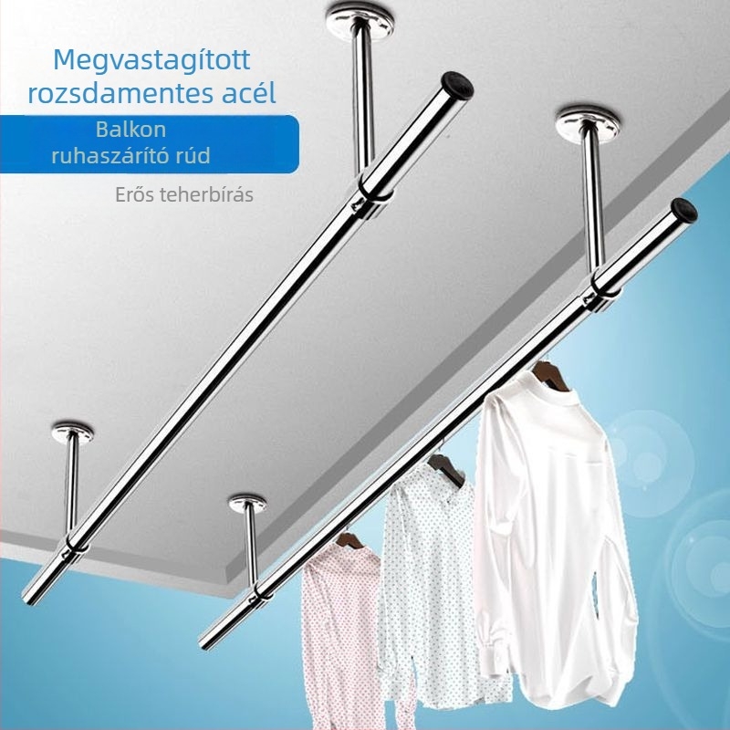 Vastagított rozsdamentes acél balkon Ruhaszárító