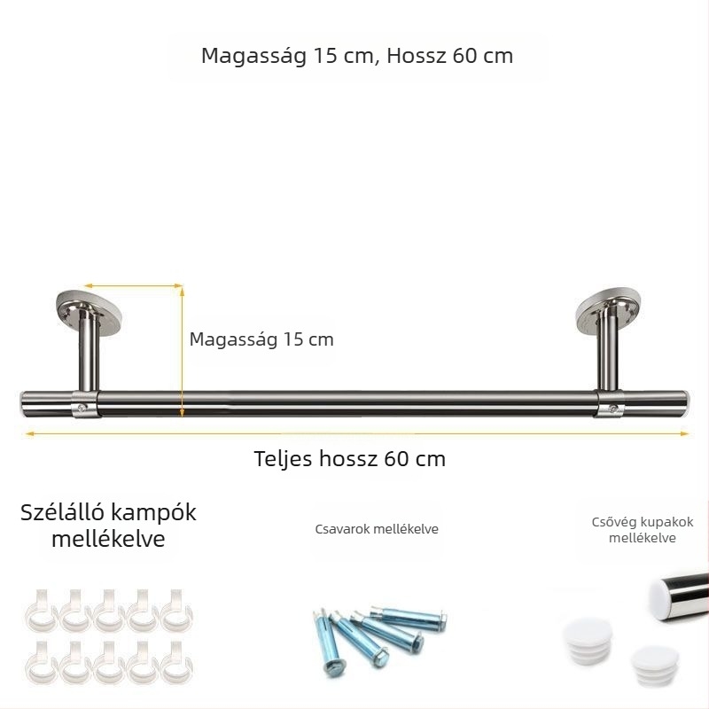 Vastagított rozsdamentes acél balkon Ruhaszárító