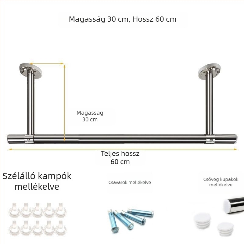 Vastagított rozsdamentes acél balkon Ruhaszárító