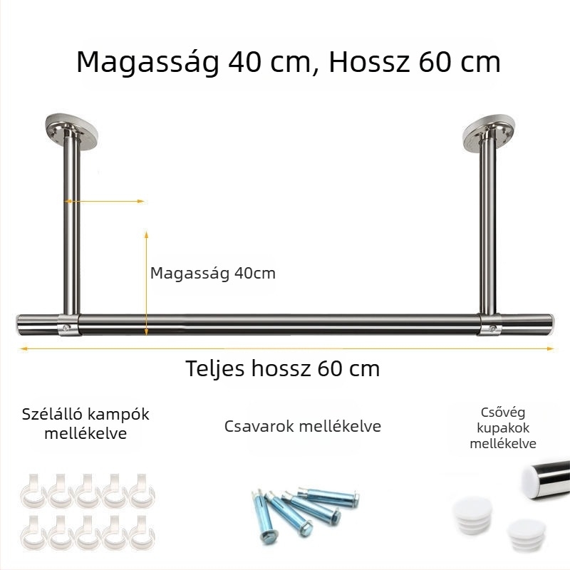 Vastagított rozsdamentes acél balkon Ruhaszárító