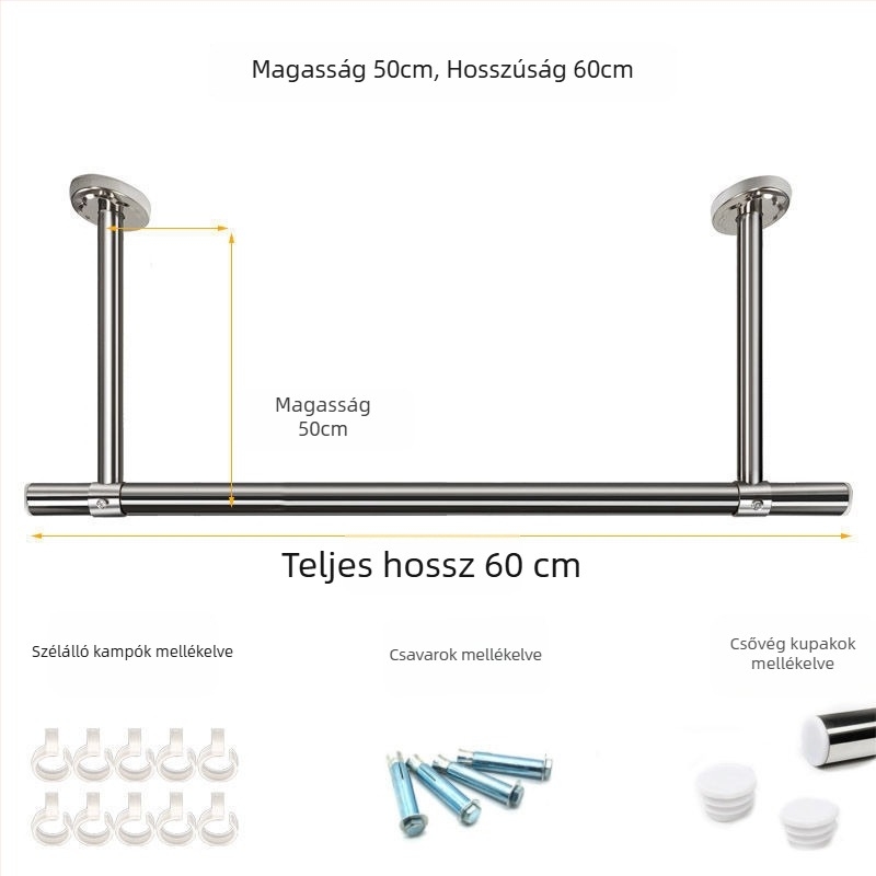 Vastagított rozsdamentes acél balkon Ruhaszárító