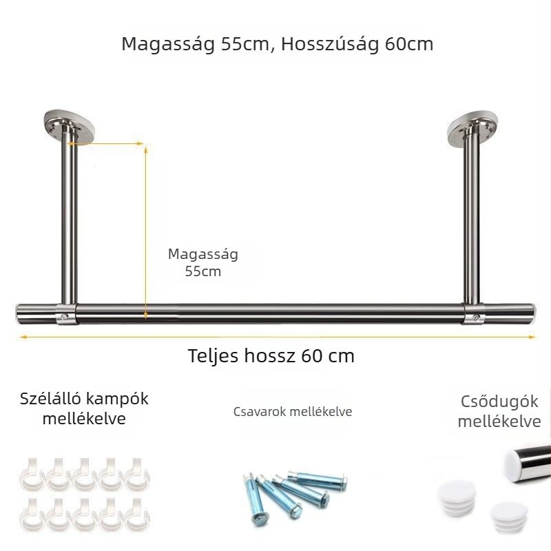 Vastagított rozsdamentes acél balkon Ruhaszárító