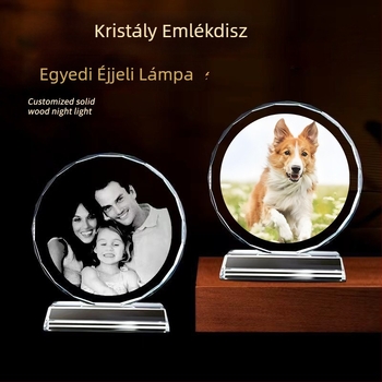 Személyre szabott kristály ajándéktrófea és asztali dísz – kristály fotóalbum, kreatív ajándék anyának, barátoknak és pároknak