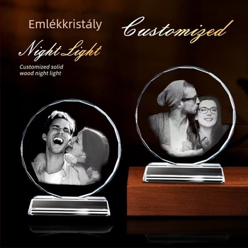Személyre szabott kristály ajándéktrófea és asztali dísz – kristály fotóalbum, kreatív ajándék anyának, barátoknak és pároknak