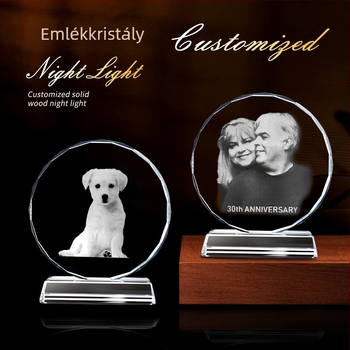 Személyre szabott kristály ajándéktrófea és asztali dísz – kristály fotóalbum, kreatív ajándék anyának, barátoknak és pároknak