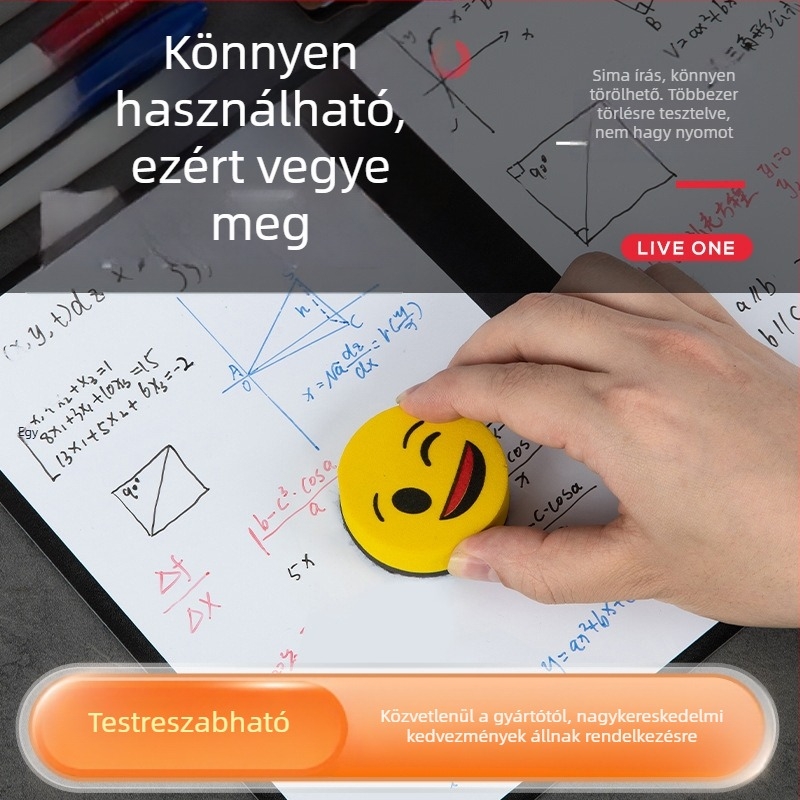 Hordozható kétoldalas fehér tábla jegyzetfüzet, törölhető, vázlatokhoz és firkákhoz (A5/A4)