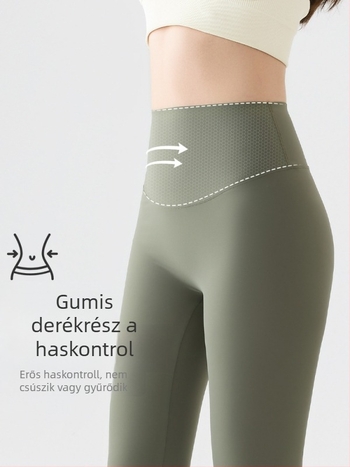 Női jóga leggings, hasi kontrollal és faremeléssel, karcsú szabású, vékony nyári leggings