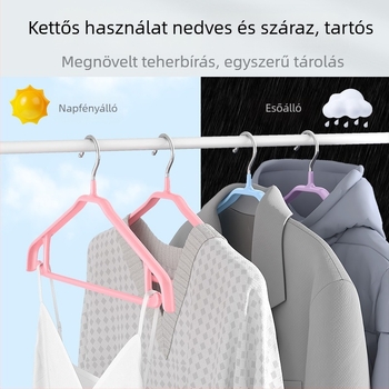 Vastagított vállú ruhakaszók, varrat nélküli, csúszásmentes gardróbhoz