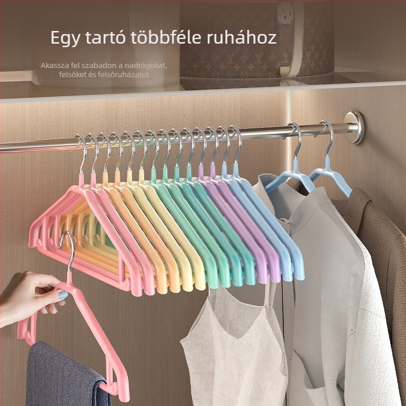 Vastagított vállú ruhakaszók, varrat nélküli, csúszásmentes gardróbhoz