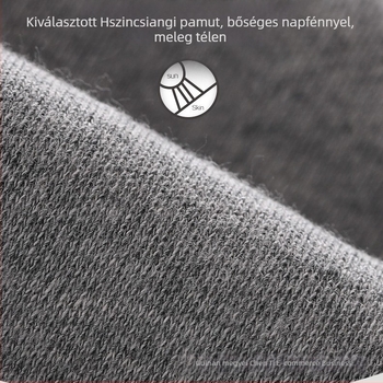 Uniszex 100% pamut termoszett, vékony anyagból, kerek nyakú felső hosszú ujjúval és nadrággal