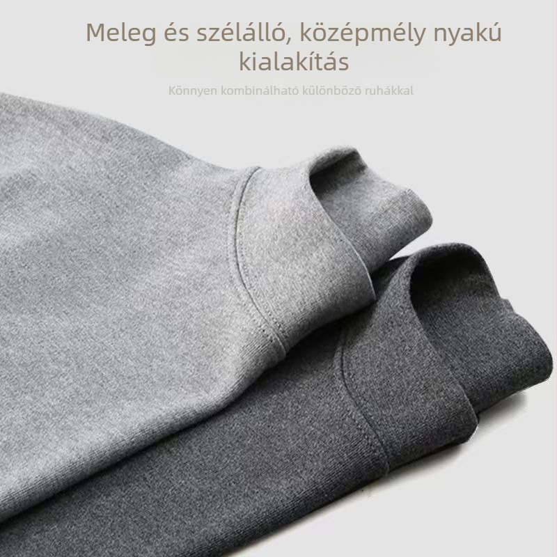 Uniszex 100% pamut termoszett, vékony anyagból, kerek nyakú felső hosszú ujjúval és nadrággal
