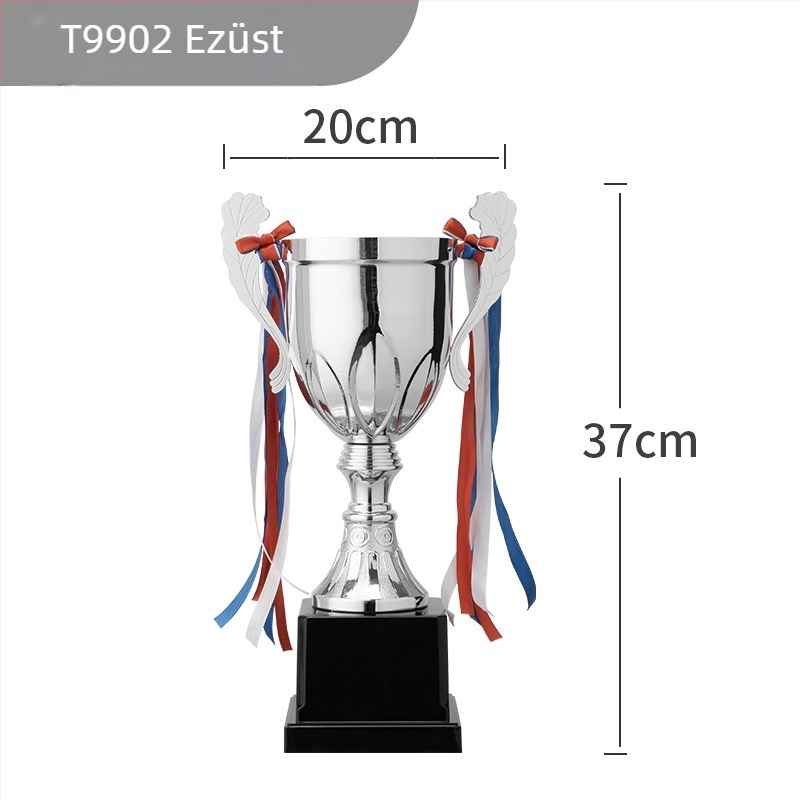 Személyre szabott fémtrófeák sporteseményekre gravírozott kosárlabda- és futballmedálokkal, logó a trófeán, minimális rendelés 6 darab