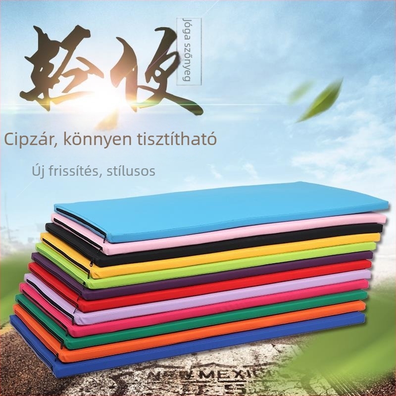 Csúszásmentes összecsukható gimnasztikai matrac PU bőrből, vízálló, gyerekeknek tánc- és edzésgyakorlatokhoz, kopásálló.