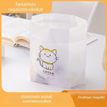 Autóba való önállóan álló szemeteszsák, öntapadó tisztítózsák, asztali szemetes háztartás és konyha részére, vastagított