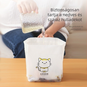 Autóba való önállóan álló szemeteszsák, öntapadó tisztítózsák, asztali szemetes háztartás és konyha részére, vastagított