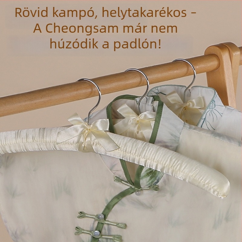 Textil borítású ruhafogas puha szivaccsal, deformáció elleni és csúszásmentes