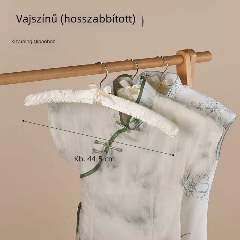 Textil borítású ruhafogas puha szivaccsal, deformáció elleni és csúszásmentes