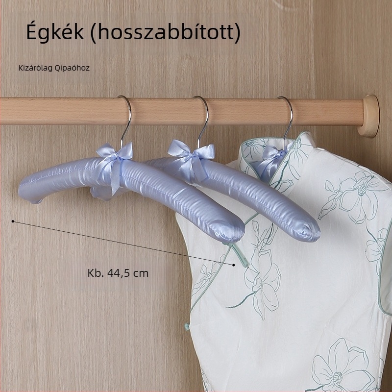 Textil borítású ruhafogas puha szivaccsal, deformáció elleni és csúszásmentes