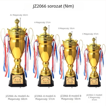Nagy méretű fémből készült trófea és érem váltófutás, kosárlabda, futball, maraton és hosszútávú sportesemények számára – nagykereskedelmi értékesítés