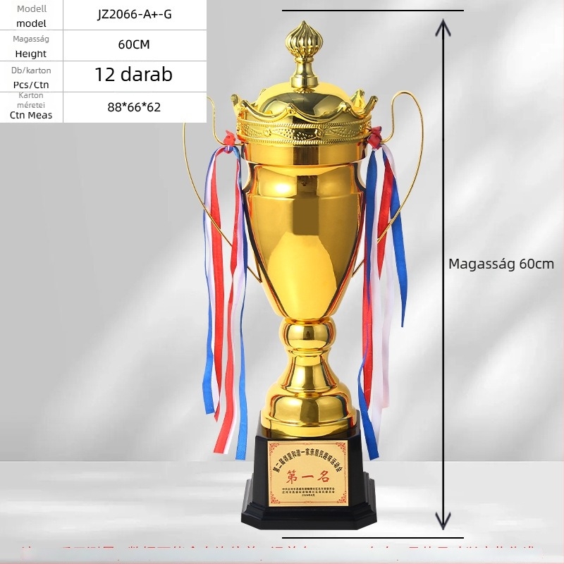 Nagy méretű fémből készült trófea és érem váltófutás, kosárlabda, futball, maraton és hosszútávú sportesemények számára – nagykereskedelmi értékesítés