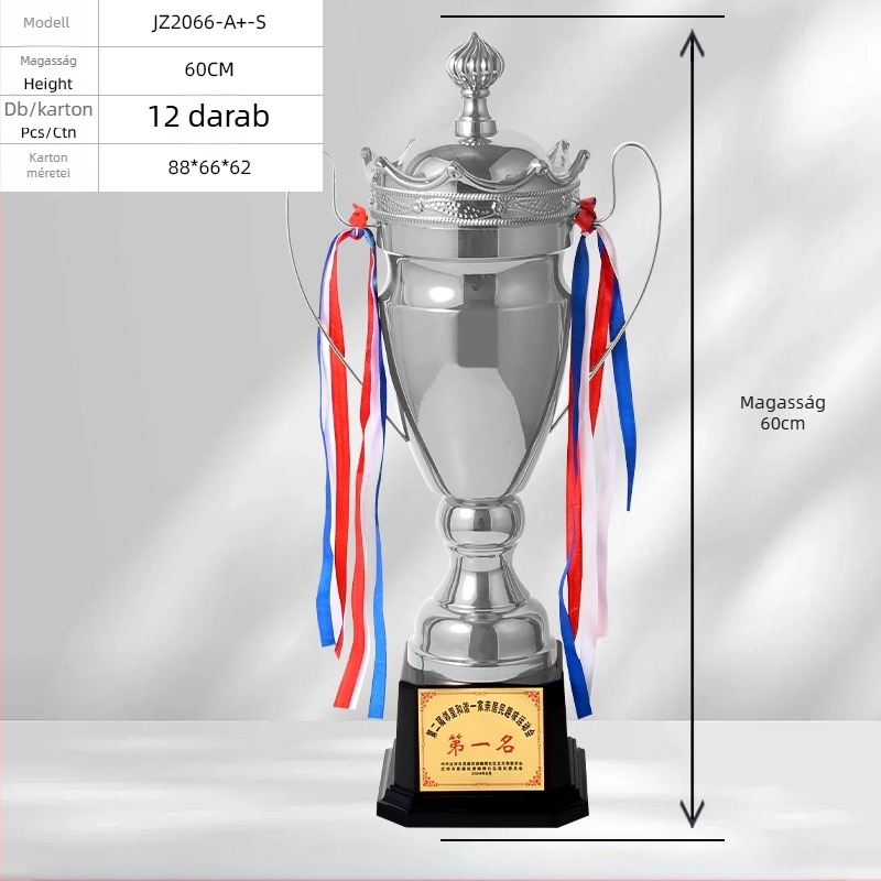 Nagy méretű fémből készült trófea és érem váltófutás, kosárlabda, futball, maraton és hosszútávú sportesemények számára – nagykereskedelmi értékesítés