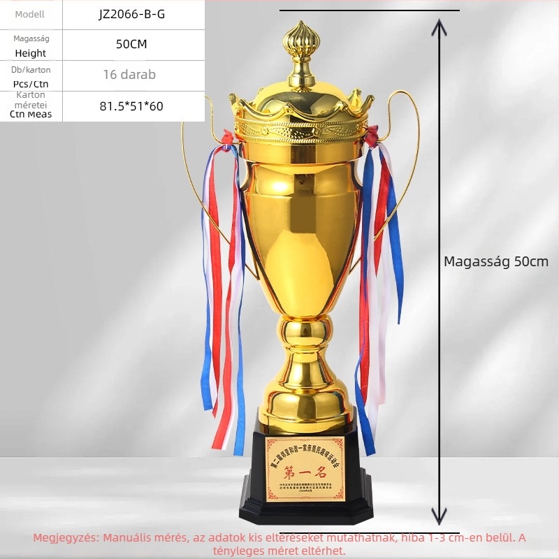 Nagy méretű fémből készült trófea és érem váltófutás, kosárlabda, futball, maraton és hosszútávú sportesemények számára – nagykereskedelmi értékesítés