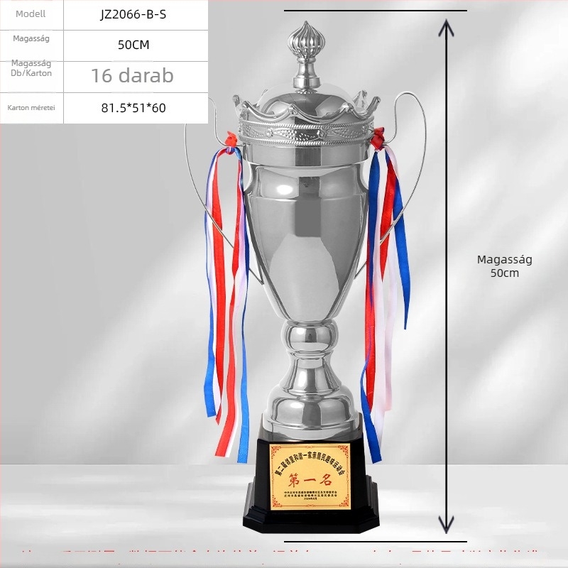 Nagy méretű fémből készült trófea és érem váltófutás, kosárlabda, futball, maraton és hosszútávú sportesemények számára – nagykereskedelmi értékesítés
