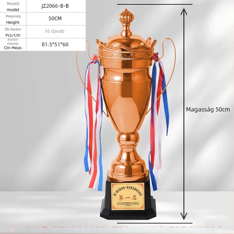 Nagy méretű fémből készült trófea és érem váltófutás, kosárlabda, futball, maraton és hosszútávú sportesemények számára – nagykereskedelmi értékesítés