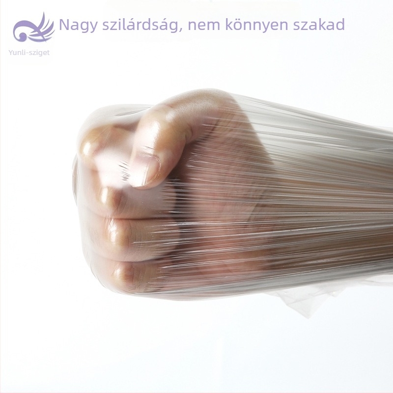 Hordozható háztartási szemeteszsákok, ezüst-sötét, mellény-stílusú, vastagított, egyszer használatos műanyag zacskók konyhának és szállodáknak