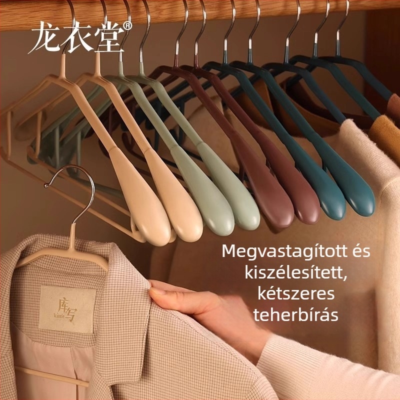 Otthoni ruhafogas csúszásmentes vállrészekkel, öltönyök és kabátok számára, varratmentes, széles válltámogatással