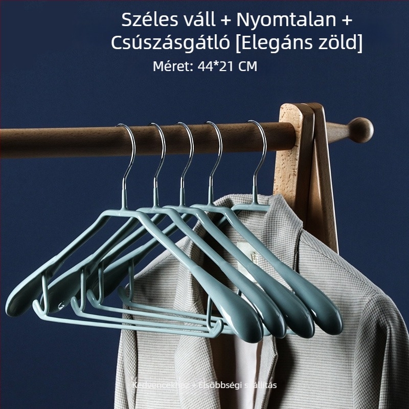 Otthoni ruhafogas csúszásmentes vállrészekkel, öltönyök és kabátok számára, varratmentes, széles válltámogatással