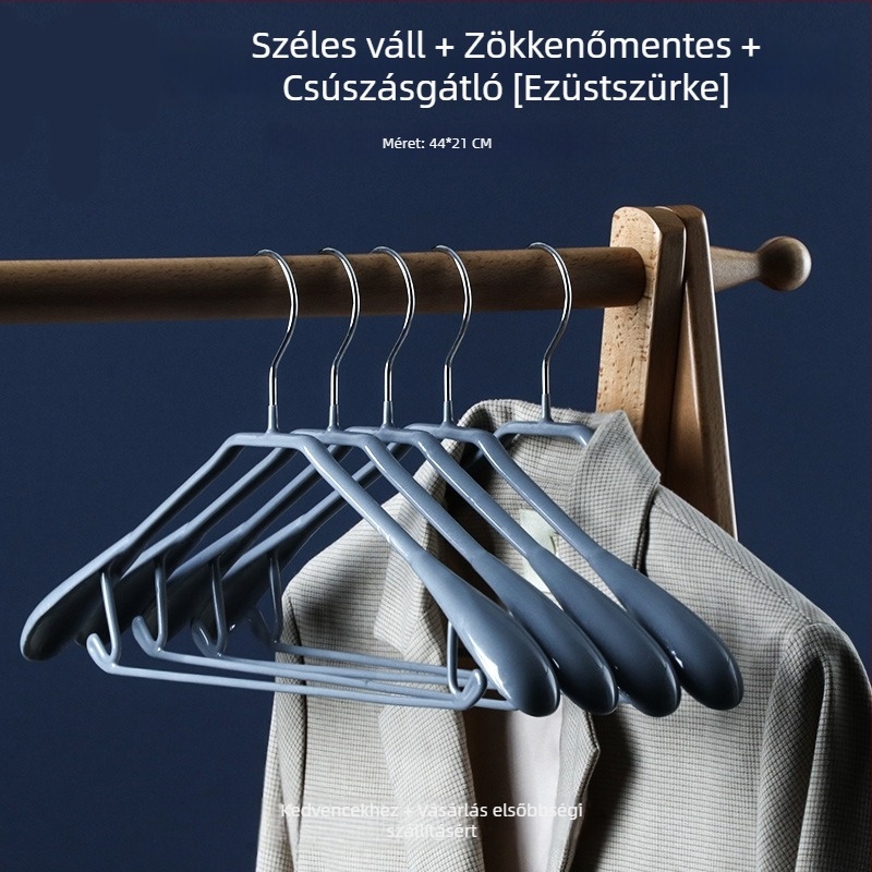 Otthoni ruhafogas csúszásmentes vállrészekkel, öltönyök és kabátok számára, varratmentes, széles válltámogatással