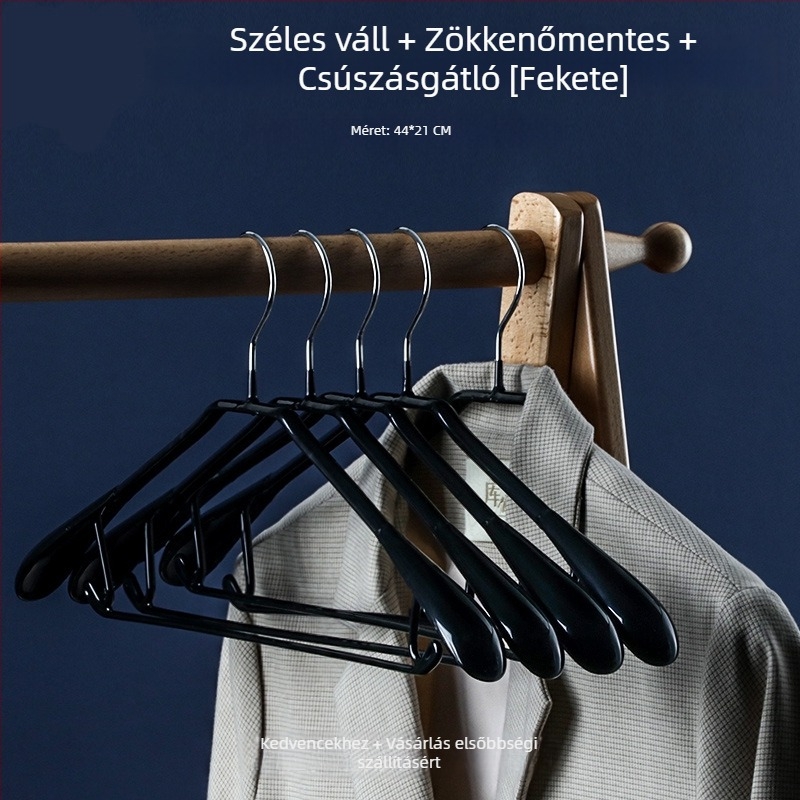 Otthoni ruhafogas csúszásmentes vállrészekkel, öltönyök és kabátok számára, varratmentes, széles válltámogatással