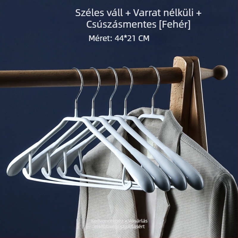 Otthoni ruhafogas csúszásmentes vállrészekkel, öltönyök és kabátok számára, varratmentes, széles válltámogatással