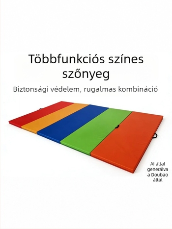 Színes, összecsukható tornaszőnyeg gyerekeknek, ideális táncra és edzésre, esésvédő, vastagított szivacslap