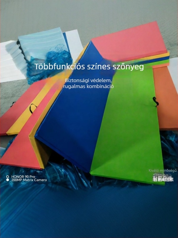 Színes, összecsukható tornaszőnyeg gyerekeknek, ideális táncra és edzésre, esésvédő, vastagított szivacslap