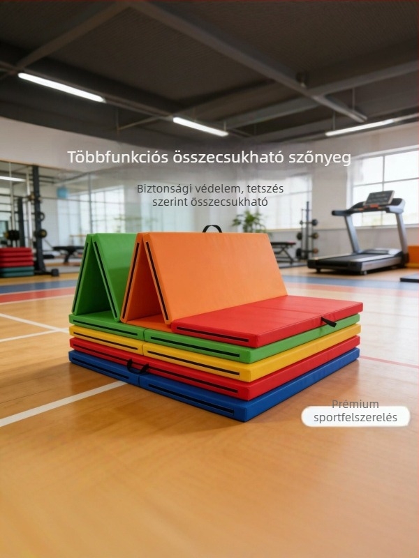Színes, összecsukható tornaszőnyeg gyerekeknek, ideális táncra és edzésre, esésvédő, vastagított szivacslap