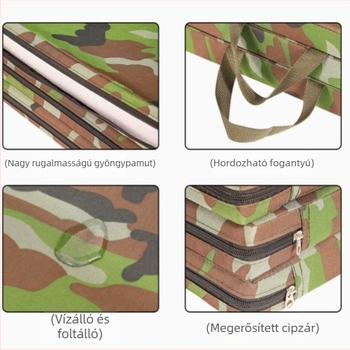 Óvodai használatra tervezett vastag, háromszakaszos összecsukható tornapad, kültéri hasizomgyakorlatokhoz