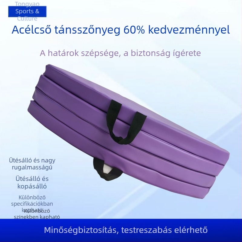 PU négyszeresen összecsukható matrac pole dance-hez, légi jóga és fitnesz, vastagabb gimnasztikai matrac