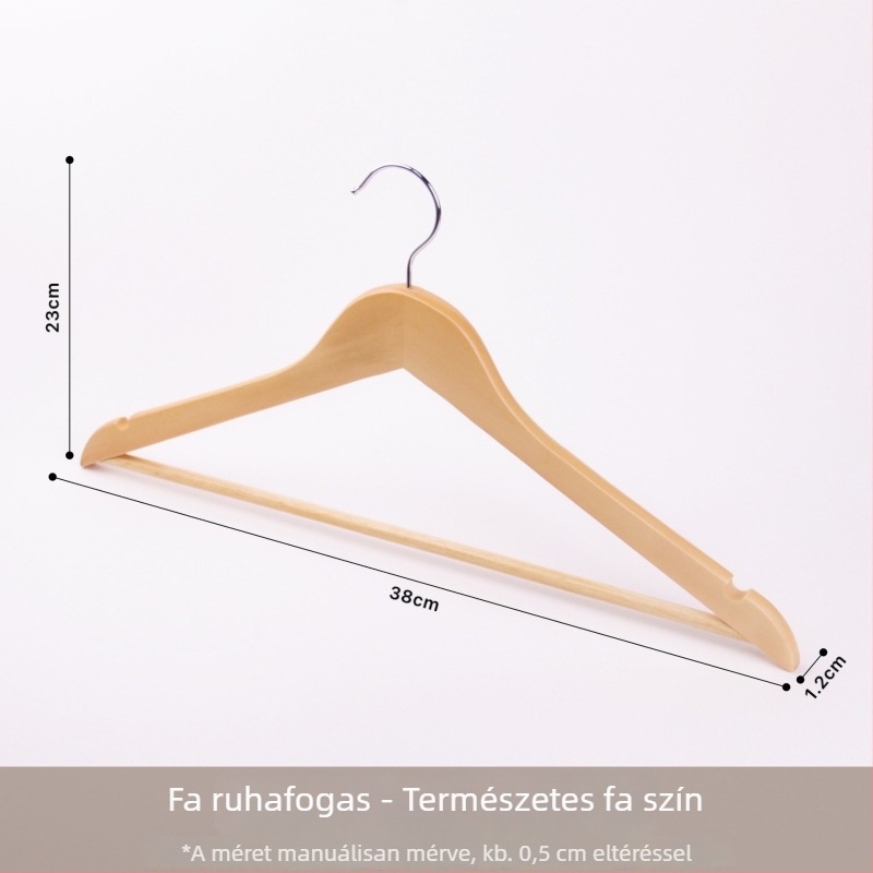 Velúr bevonatú tömörfa ruhakasztók, csúszásmentesek, nyom nélkül, szállodák, ruházati üzletek és otthoni használatra, speciális ruhakasztók
