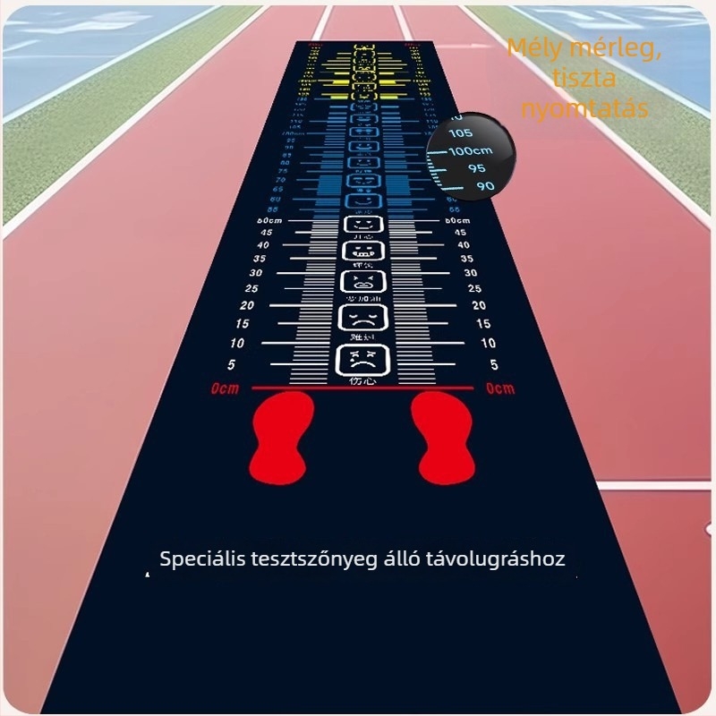 Álló távolugrás-tesztmatrac, csúszásmentes, vastított, otthoni használatra