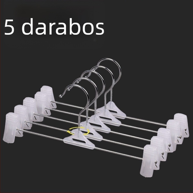 Műanyag nadrágclipos ruhatartó, nyommentes kialakítás