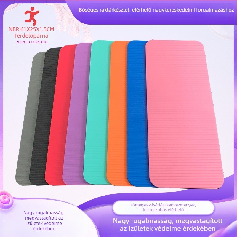 NBR térdelő párna, 61×25×1.5 cm – térd- és könyökpad, jóga matrac és pad